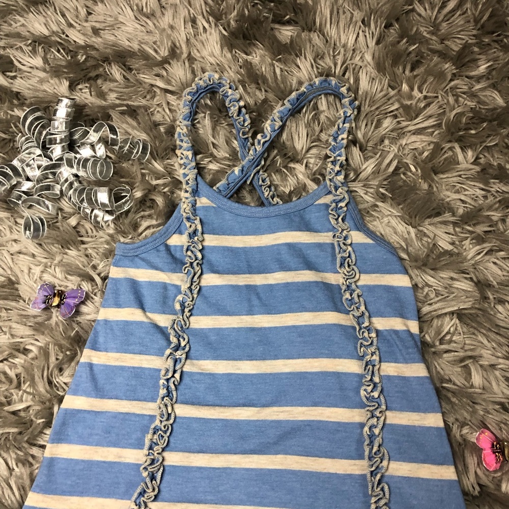 Splendid Striped Ruffle Dress Child size 6X - Picture 3 of 6